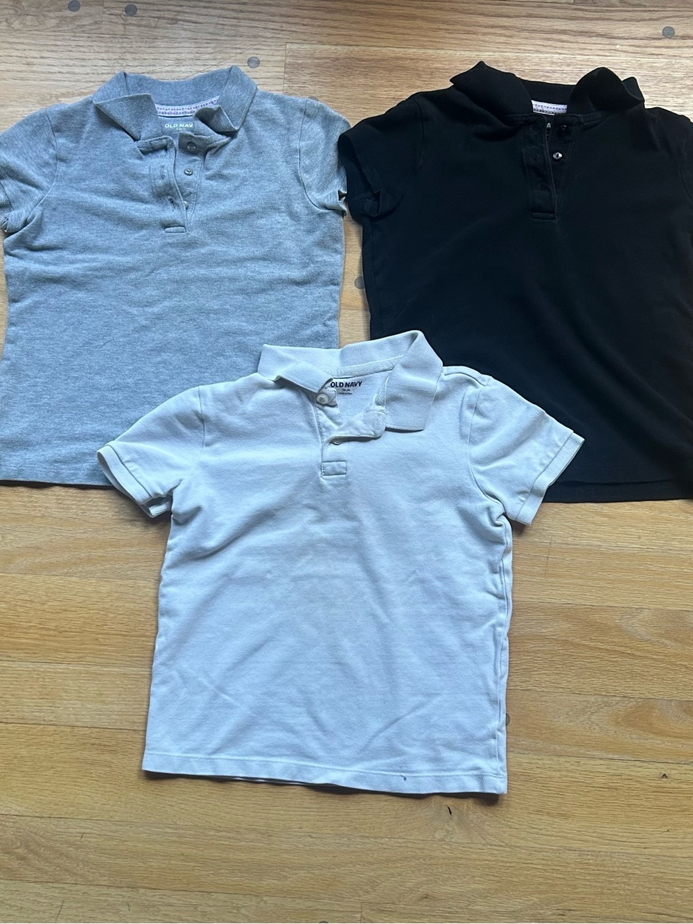 Old Navy Kids Polo Trio - White, Gray & Black